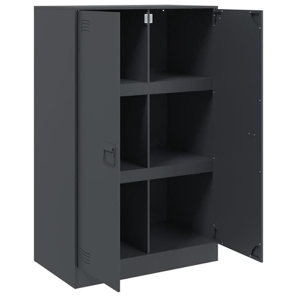 vidaXL Skänk antracit 67x39x107 cm stål