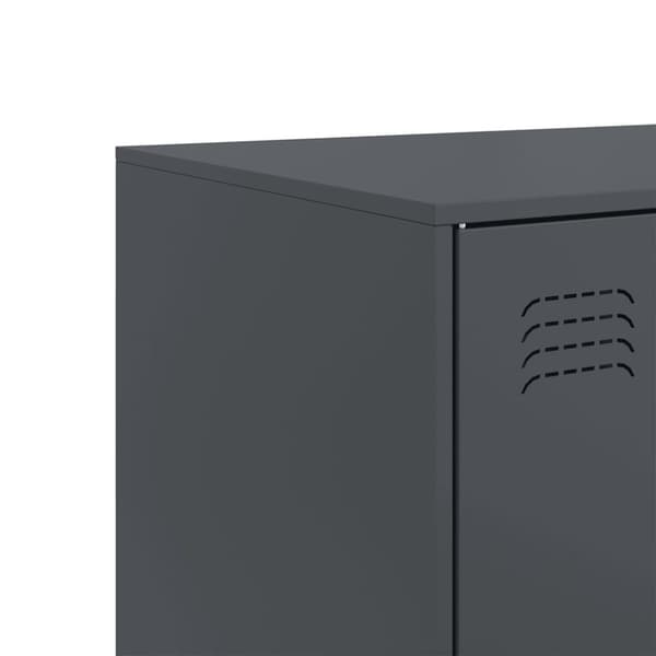 vidaXL skab 67x39x107 cm stål antracitgrå
