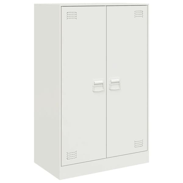 vidaXL Skänk vit 67x39x107 cm stål