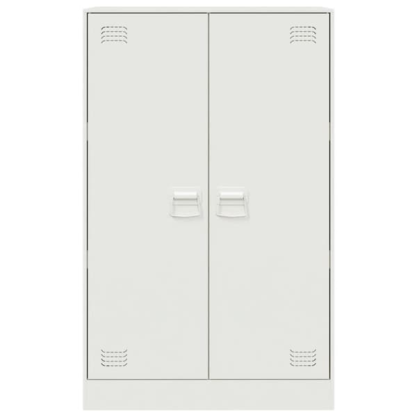 vidaXL Skänk vit 67x39x107 cm stål