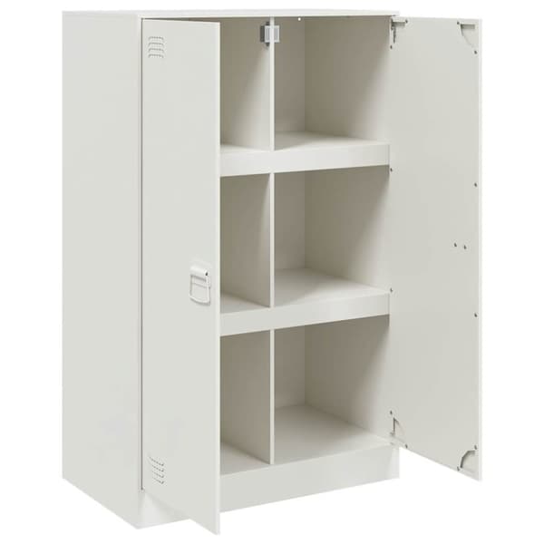 vidaXL Skänk vit 67x39x107 cm stål