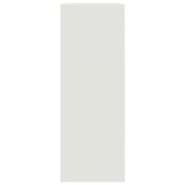 vidaXL Skänk vit 67x39x107 cm stål