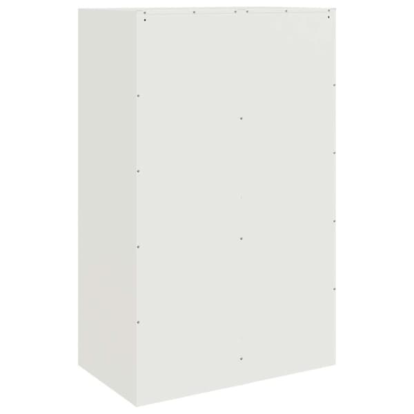 vidaXL Skänk vit 67x39x107 cm stål
