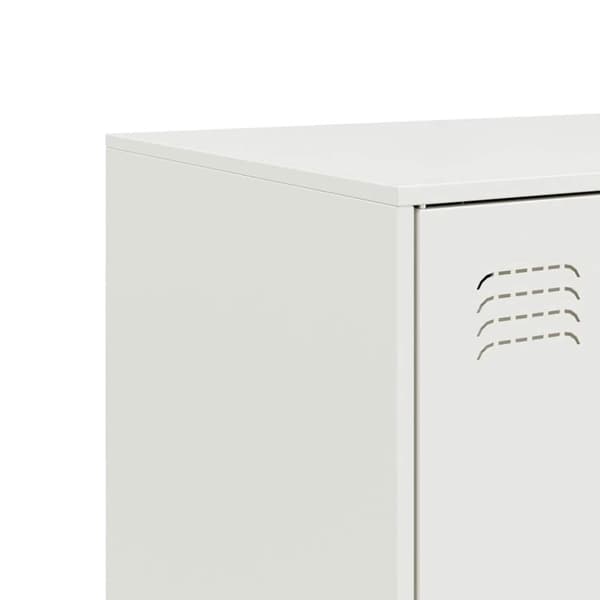 vidaXL Skänk vit 67x39x107 cm stål