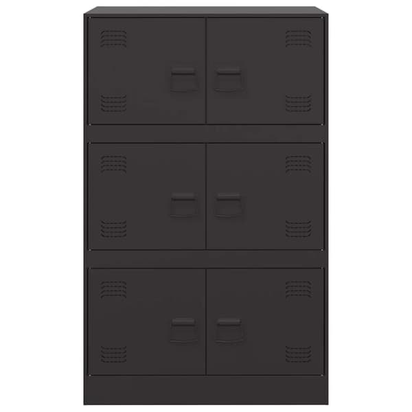 vidaXL skænk 67x39x107 cm stål sort