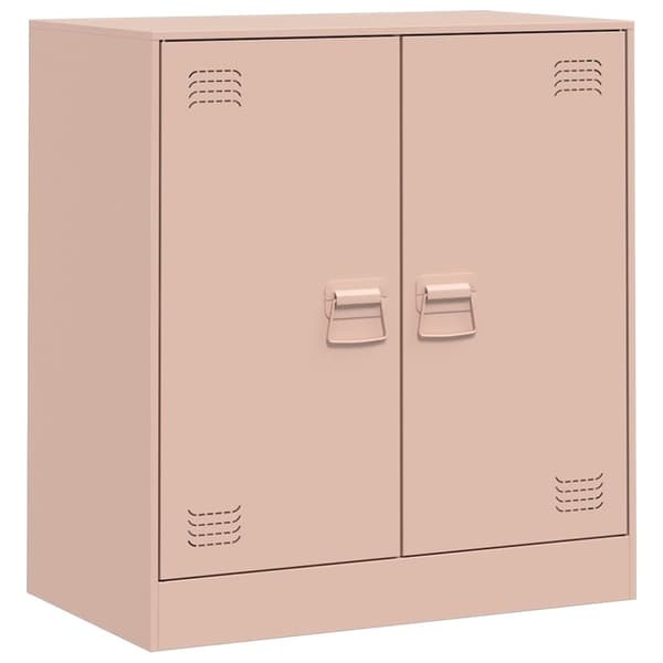 vidaXL Skänk rosa 67x39x73 cm stål
