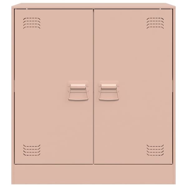 vidaXL Skänk rosa 67x39x73 cm stål