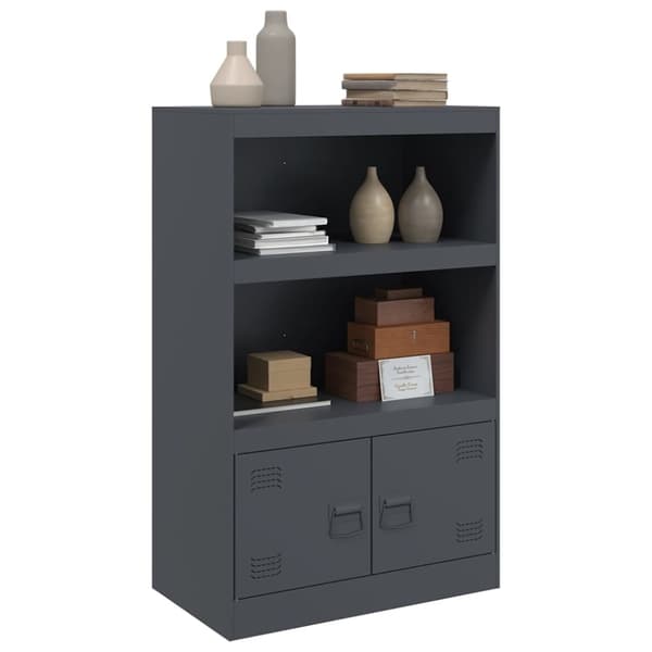 vidaXL skab 67x39x107 cm stål antracitgrå