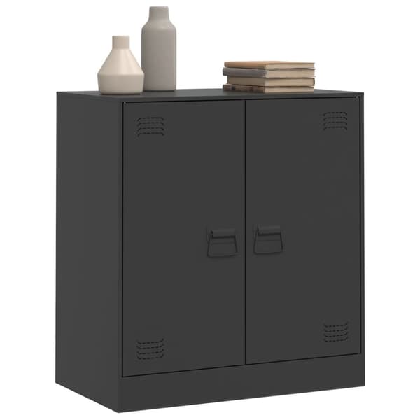 vidaXL Skjenk svart 67x39x73 cm stål
