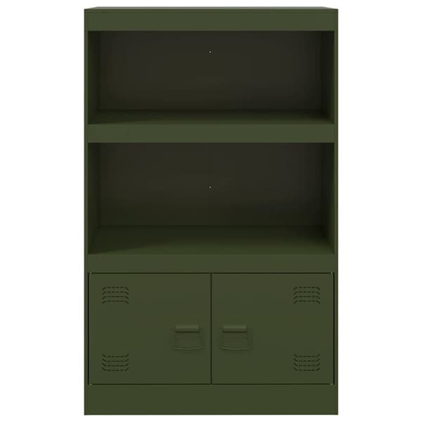 vidaXL Skjenk olivengrønn 67x39x107 cm stål