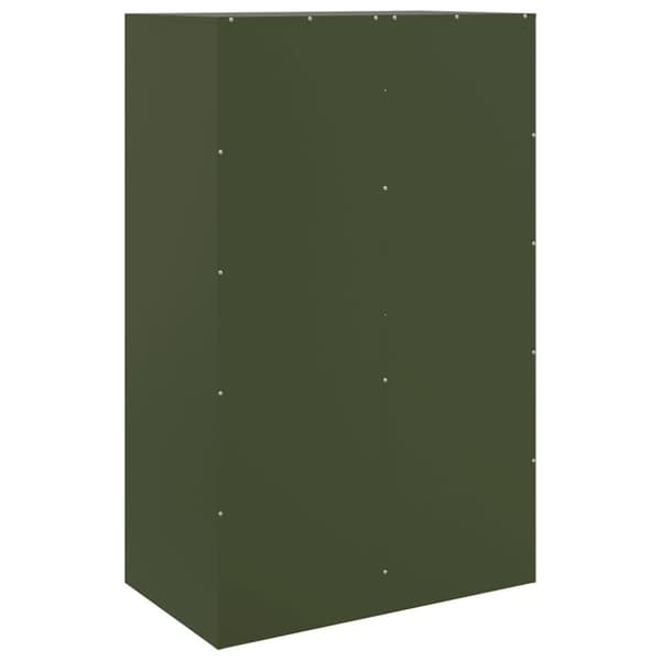 vidaXL Skjenk olivengrønn 67x39x107 cm stål