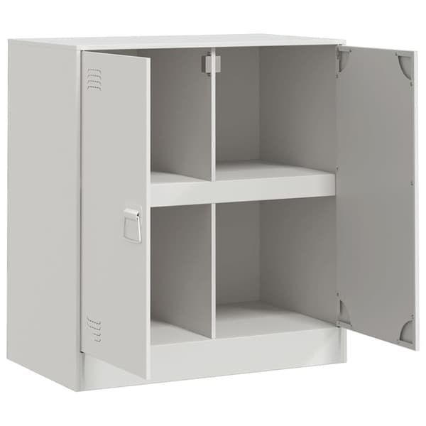 vidaXL Skjenk hvit 67x39x73 cm stål