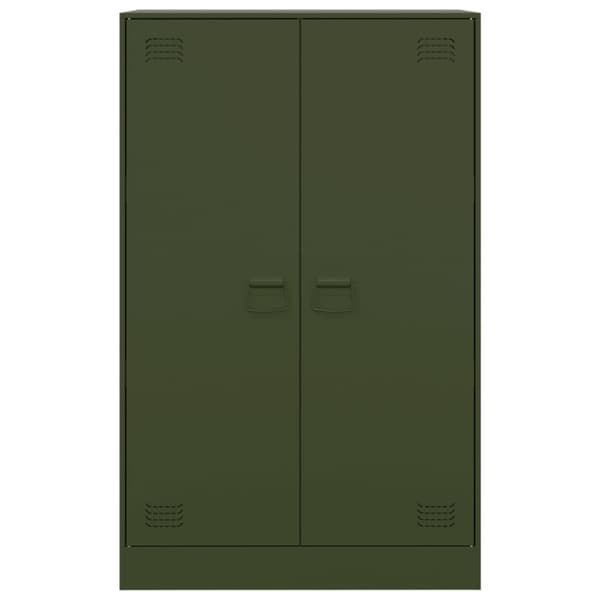 vidaXL skab 67x39x107 cm stål olivengrøn