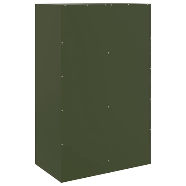 vidaXL skab 67x39x107 cm stål olivengrøn