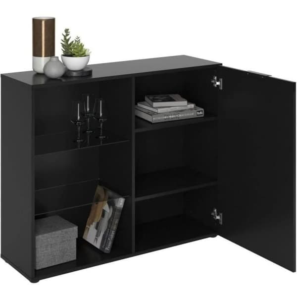 Liten förvaringsenhet - Svart dekor - L99,1 x H81,3 x D31,5 cm - Tillverkad i Tyskland