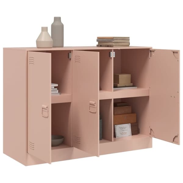 vidaXL Skjenk rosa 99x39x73 cm stål