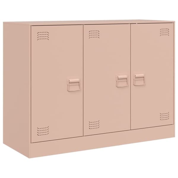 vidaXL skænk 99x39x73 cm stål lyserød