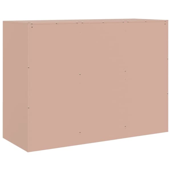 vidaXL skænk 99x39x73 cm stål lyserød