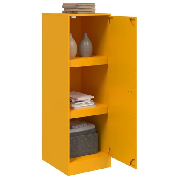 vidaXL skænk 34,5x39x107 cm stål sennepsgul
