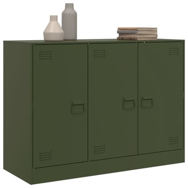 vidaXL Senkki oliivinvihreä 99x39x73 cm teräs