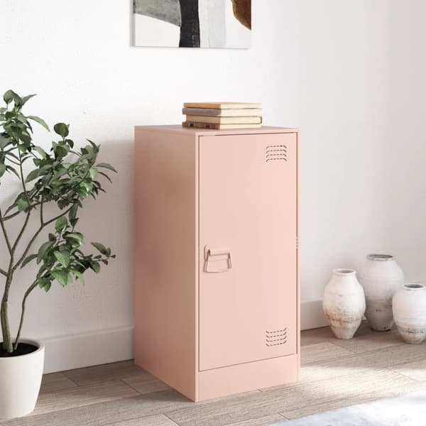 vidaXL Skjenk rosa 34,5x39x73 cm stål