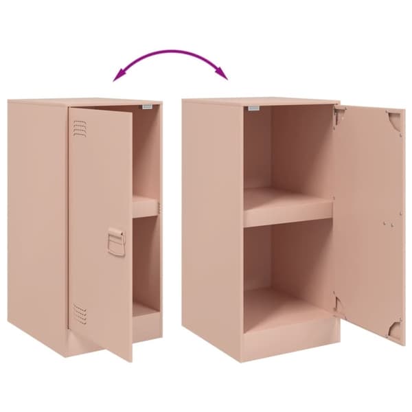 vidaXL Skjenk rosa 34,5x39x73 cm stål