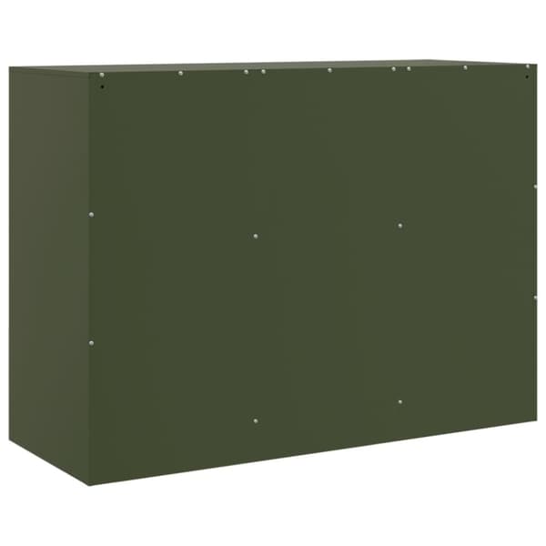 vidaXL Skänk olivgrön 99x39x73 cm stål