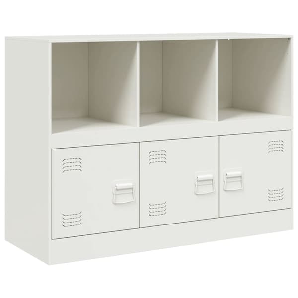 vidaXL Skjenk hvit 99x39x73 cm stål