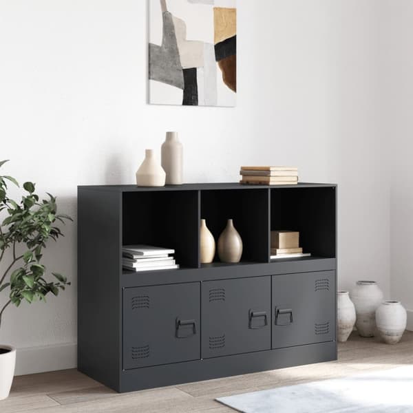 vidaXL Senkki antrasiitti 99x39x73 cm teräs