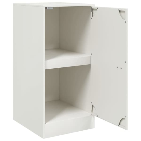 vidaXL Skjenk hvit 34,5x39x73 cm stål