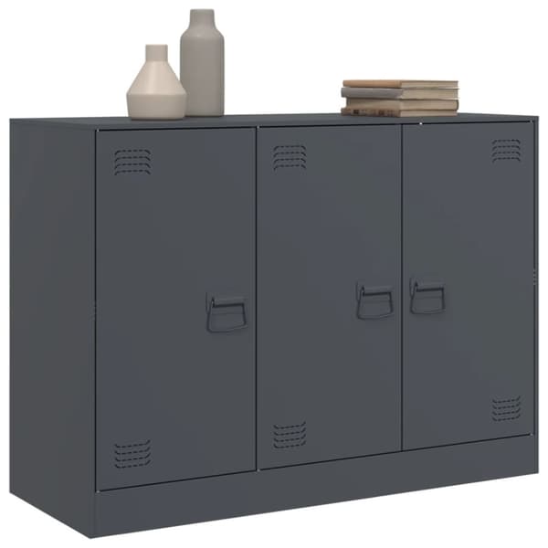 vidaXL skænk 99x39x73 cm stål antracitgrå