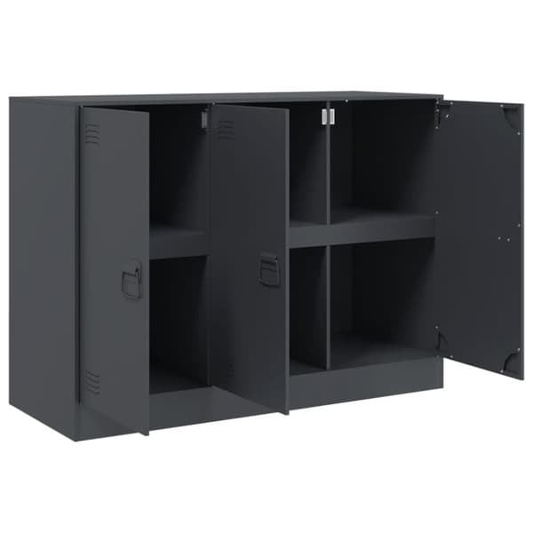 vidaXL skænk 99x39x73 cm stål antracitgrå
