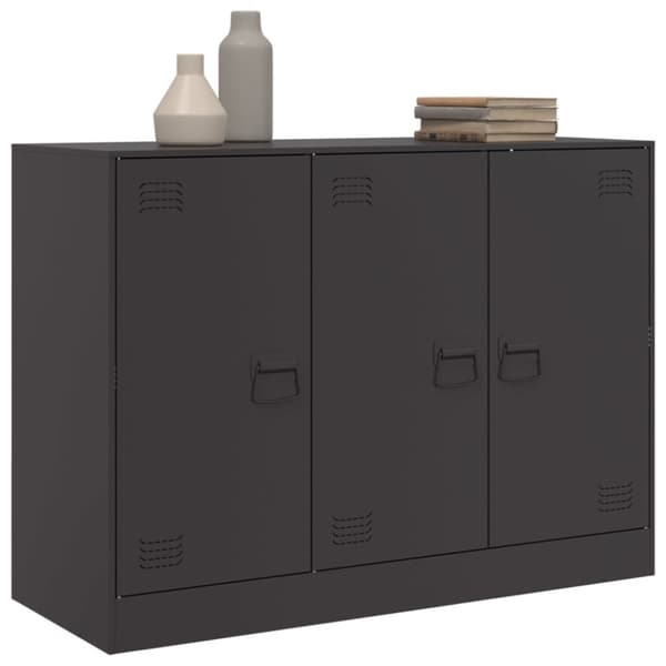 vidaXL skænk 99x39x73 cm stål sort