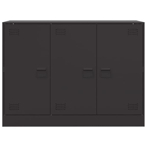 vidaXL skænk 99x39x73 cm stål sort
