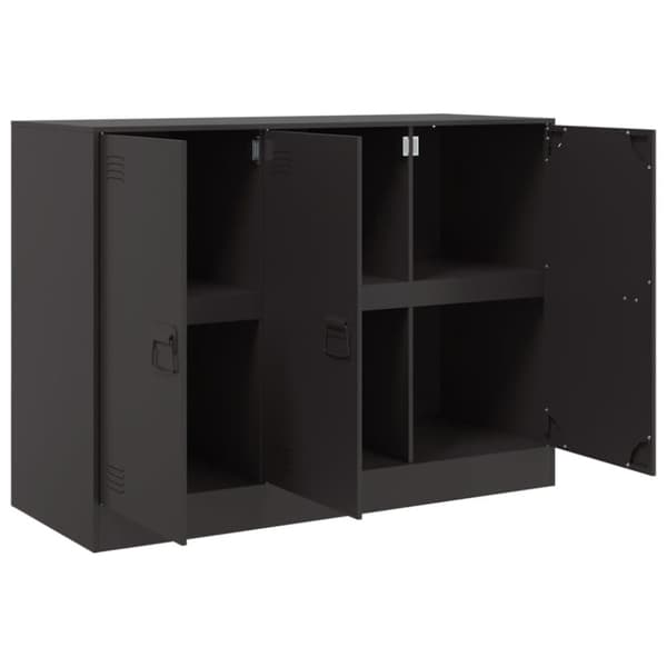 vidaXL skænk 99x39x73 cm stål sort