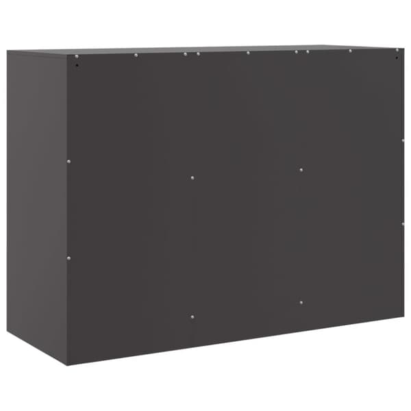 vidaXL skænk 99x39x73 cm stål sort