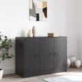 Miniatyrbilde 4 av 11: vidaXL Skjenk svart 99x39x73 cm stål