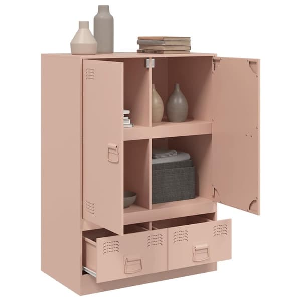 vidaXL Highboard rosa 67x39x95 cm stål
