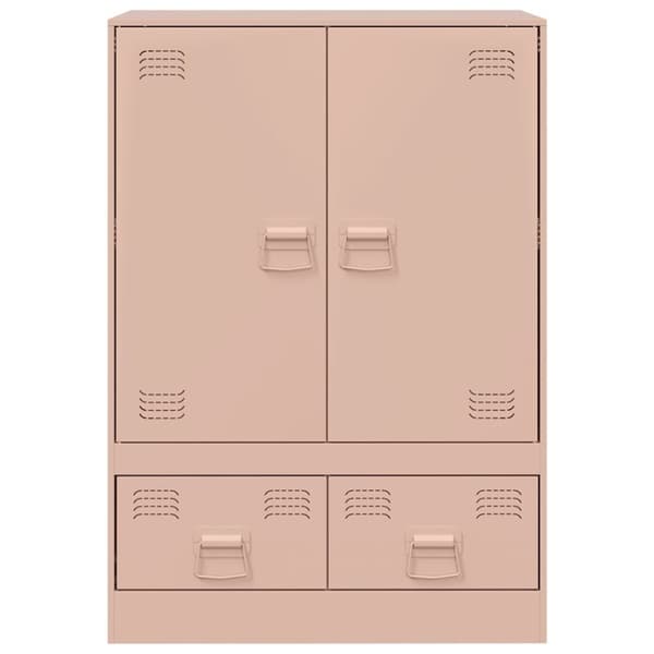 vidaXL Highboard rosa 67x39x95 cm stål