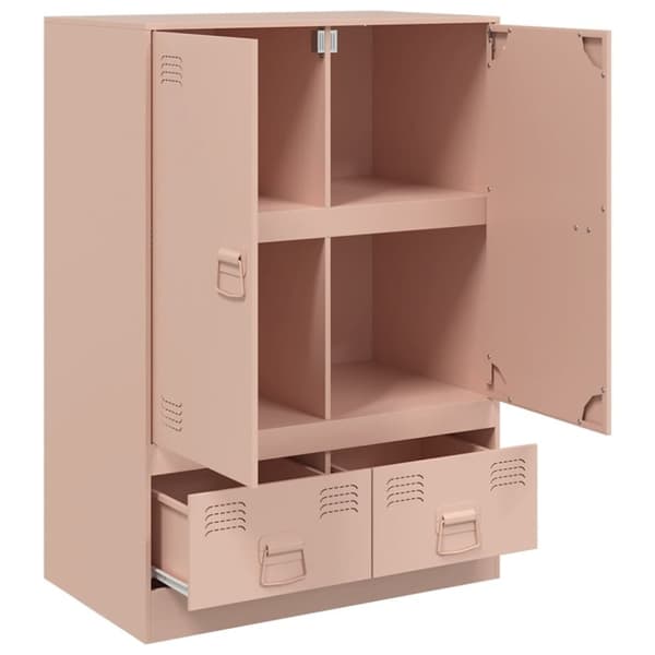 vidaXL Highboard rosa 67x39x95 cm stål