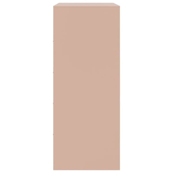 vidaXL Highboard rosa 67x39x95 cm stål
