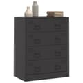 Miniatyrbilde 4 av 11: vidaXL Skjenk svart 67x39x83 cm stål