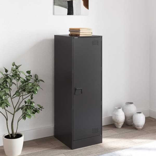vidaXL skænk 34,5x39x107 cm stål sort