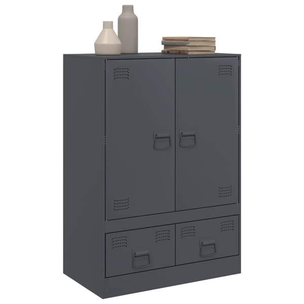 vidaXL skab 67x39x95 cm stål antracitgrå
