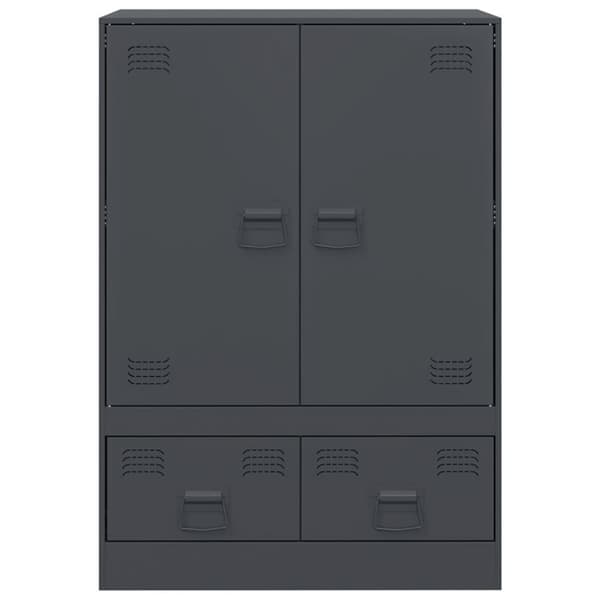 vidaXL skab 67x39x95 cm stål antracitgrå