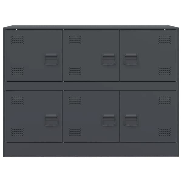 vidaXL Skjenk antrasitt 99x39x73 cm stål