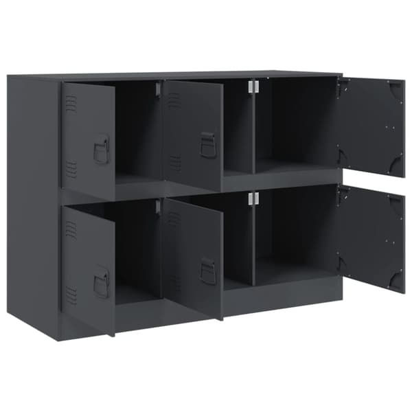 vidaXL Skjenk antrasitt 99x39x73 cm stål