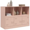 Miniatyrbilde 5 av 11: vidaXL Skjenk rosa 99x39x73 cm stål