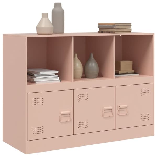 vidaXL Skjenk rosa 99x39x73 cm stål