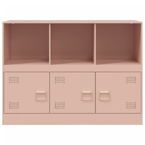 vidaXL Skjenk rosa 99x39x73 cm stål